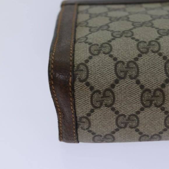 GUCCI GG Supreme Web Sherry Line Clutch Bag PVC Beige Red 84 01 001 Auth th5211 - Picture 16 of 16